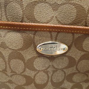 COACH Tan Signature Crossbody Purse